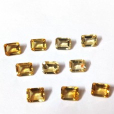 Citrine 9x7mm rectangle facet 2.18 cts